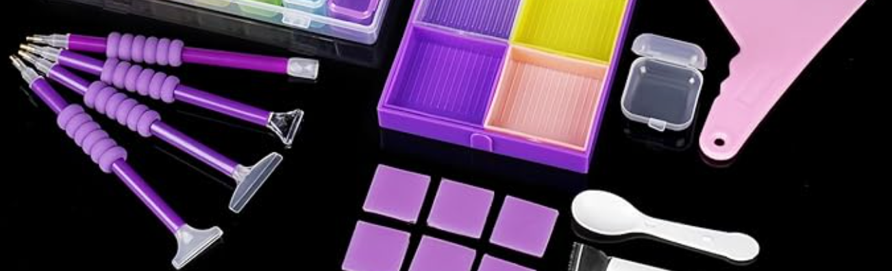 Udstyr til diamond paint - Penne og bokse