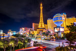 Diamond paint med Las Vegas Strip by night. Paris hotel.