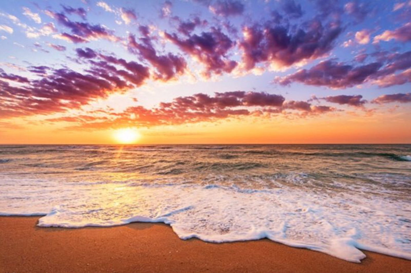 Vågstänk vid soluppgång/solnedgång