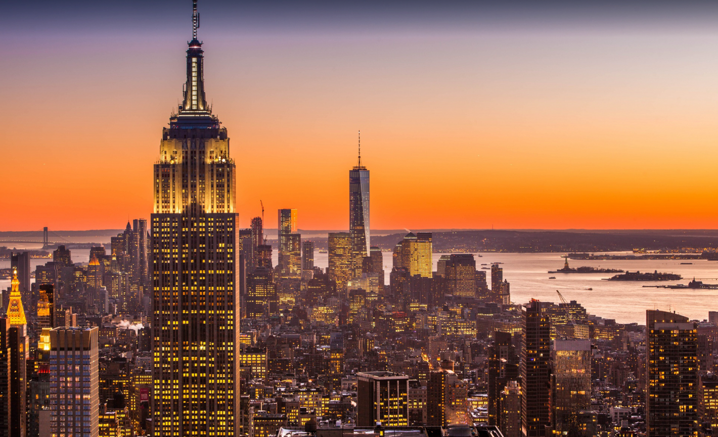 Skyline med skyskrapor