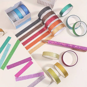 Mini-washi-tejp i vackra glitterfärger