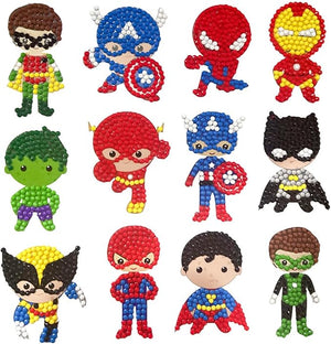 Klistermärken med superhjältar - 12 st