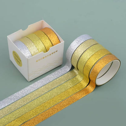 Mini-washi-tejp i vackra glitterfärger