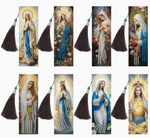 Diamond paint bogmærker med Jomfru Maria.