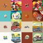 8 stk. diamond painting kort med blandede motiver: Bolde, biler, motorcykler og drinks i solen.
