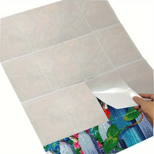 Gennemsigtigt afdækningspapir i A5 eller A6 størrelse. Benyttes til diamond paint.