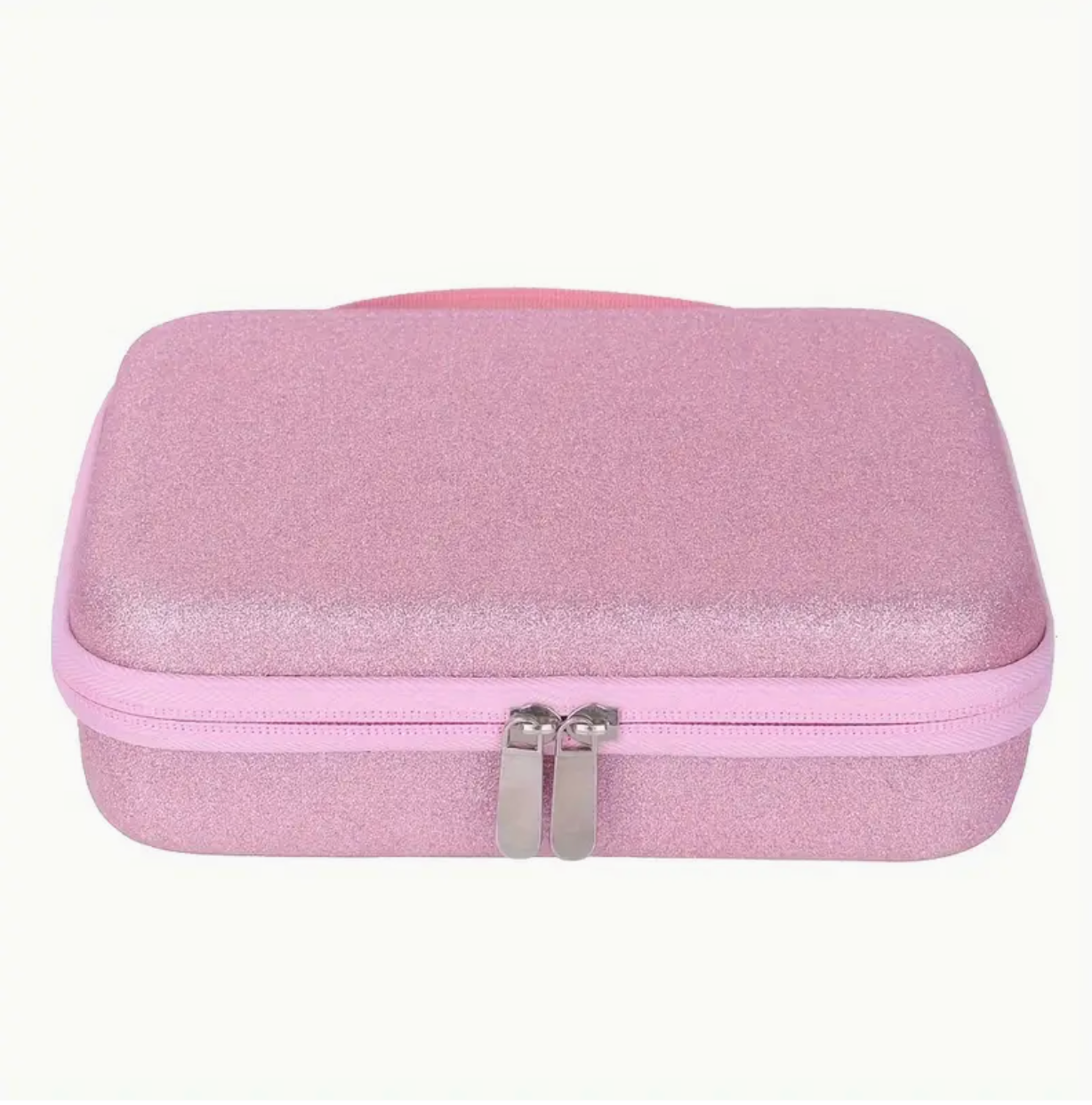 Glimmerkuffert i pink til diamond paint. 30 bøtter og blandet udstyr.