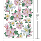 Diamond paint med lyserøde blomster og sommerfugle. Mål på ark: 13x18 cm.