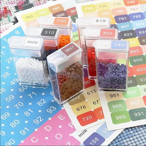 Nummererede labels til diamond painting eller broderi.