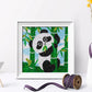 Billede af panda med ramme (15x15cm)