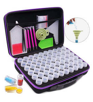 Kuffert med 60 runde bøtter og blandet udstyr