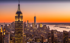 Skyline med skyskrapor