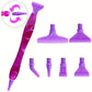 Violet marmoreret pen med udskiftelige lilla tipper til diamond painting.