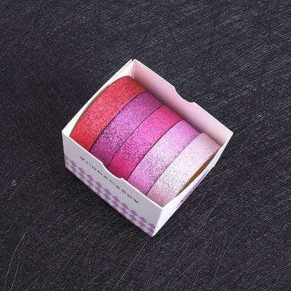 Mini-washi-tejp i vackra glitterfärger