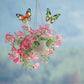 Vackra fjärilar på blompinnar