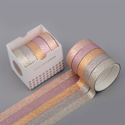 Mini-washi-tejp i vackra glitterfärger