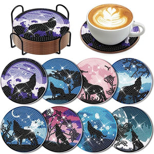 8 stk bordskånere med ulve